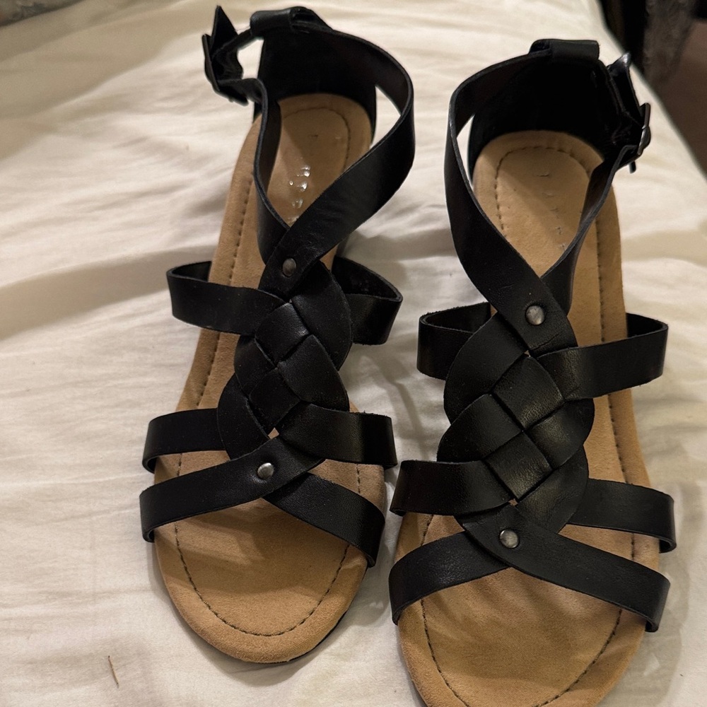 Ralph Lauren Black Strappy Sandler